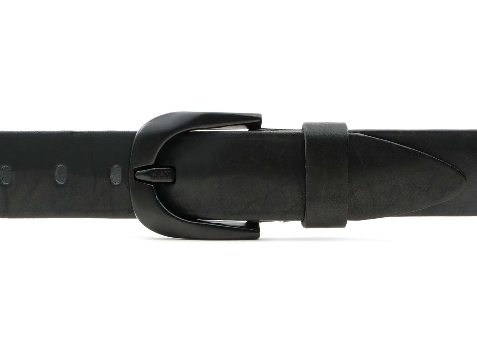 Кожаный черный мужской джинсовый ремень B40-2044